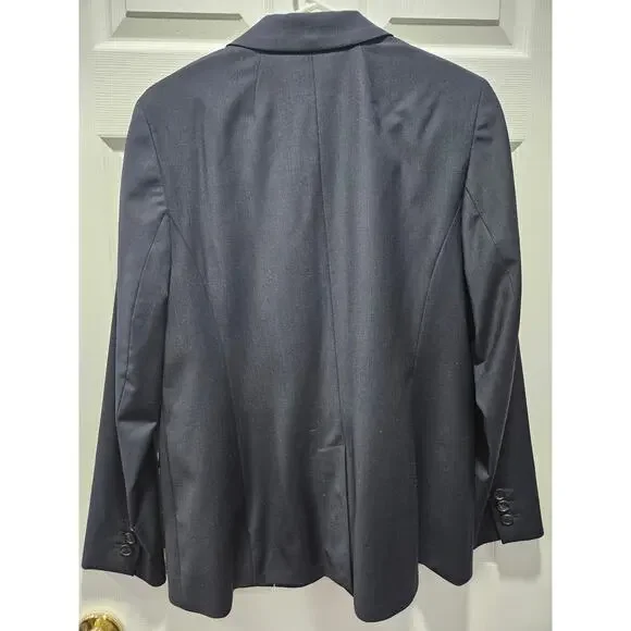 NWT Talbots Wool Blend Navy Blue Blazer Jacket Women's Size 10 MSRP $209.00 - Picture 7 of 10